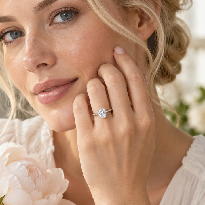 The Perfect Diamond- 950 Platinum IGI Certified (D) Colour Internally Flawless (IF) Lab Grown Diamond Oval Cut Ring 1.00 Ct 8762221 2