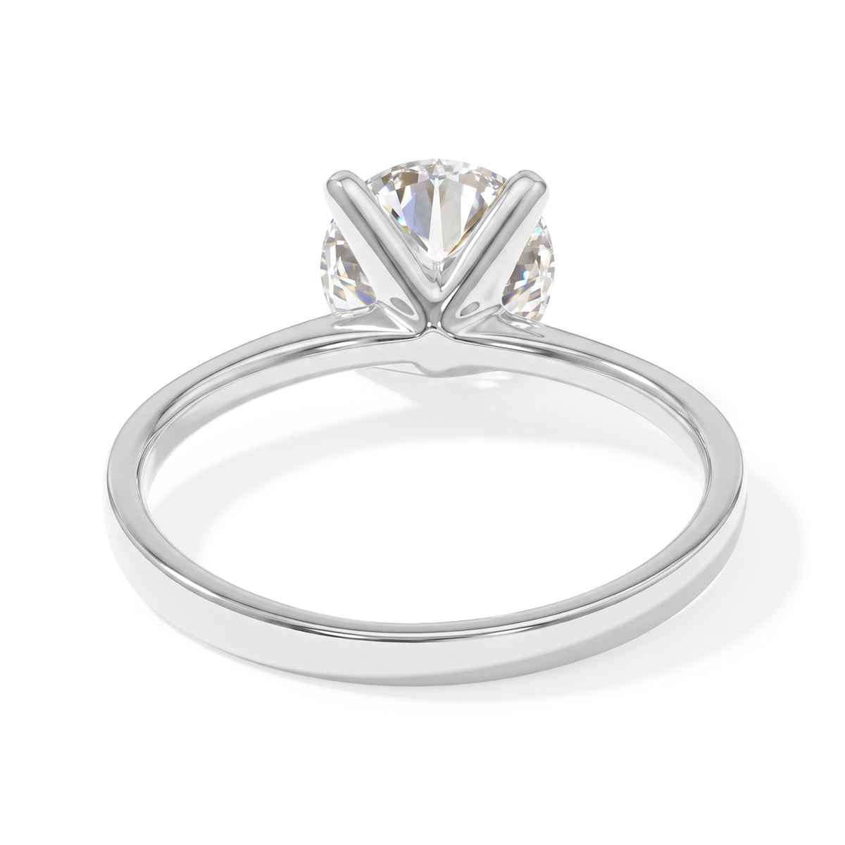 D'Joy - Moissanite (VS) Solitaire Ring in Platinum Overlay Sterling Silver 2.00 Ct. 8762789 4
