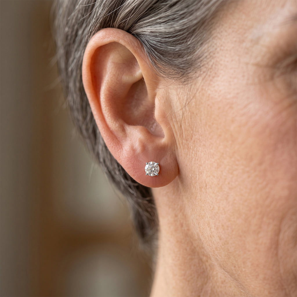 D'Joy Moissanite Earring in Platinum OverlaySterling Silver  2.000  Ct._8762809_1