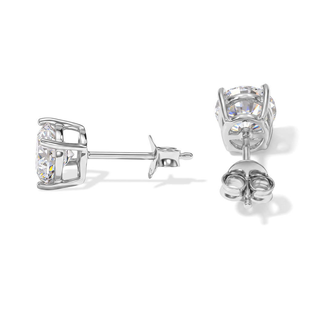 D'Joy Moissanite Earring in Platinum OverlaySterling Silver  2.000  Ct._8762809_3