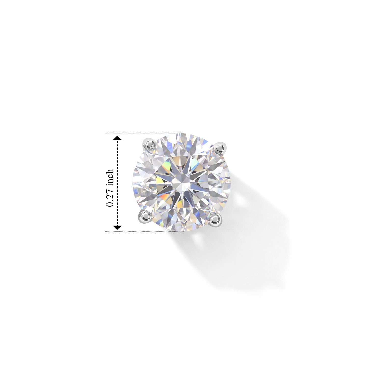 D'Joy Moissanite Earring in 18K YG PlatingSterling Silver  2.000  Ct. 8762809 4