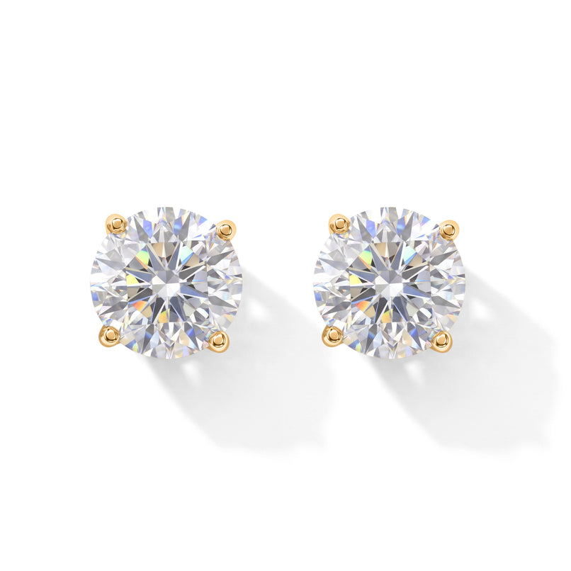 D'Joy Moissanite Earring in 18K YG PlatingSterling Silver  2.000  Ct._8762810