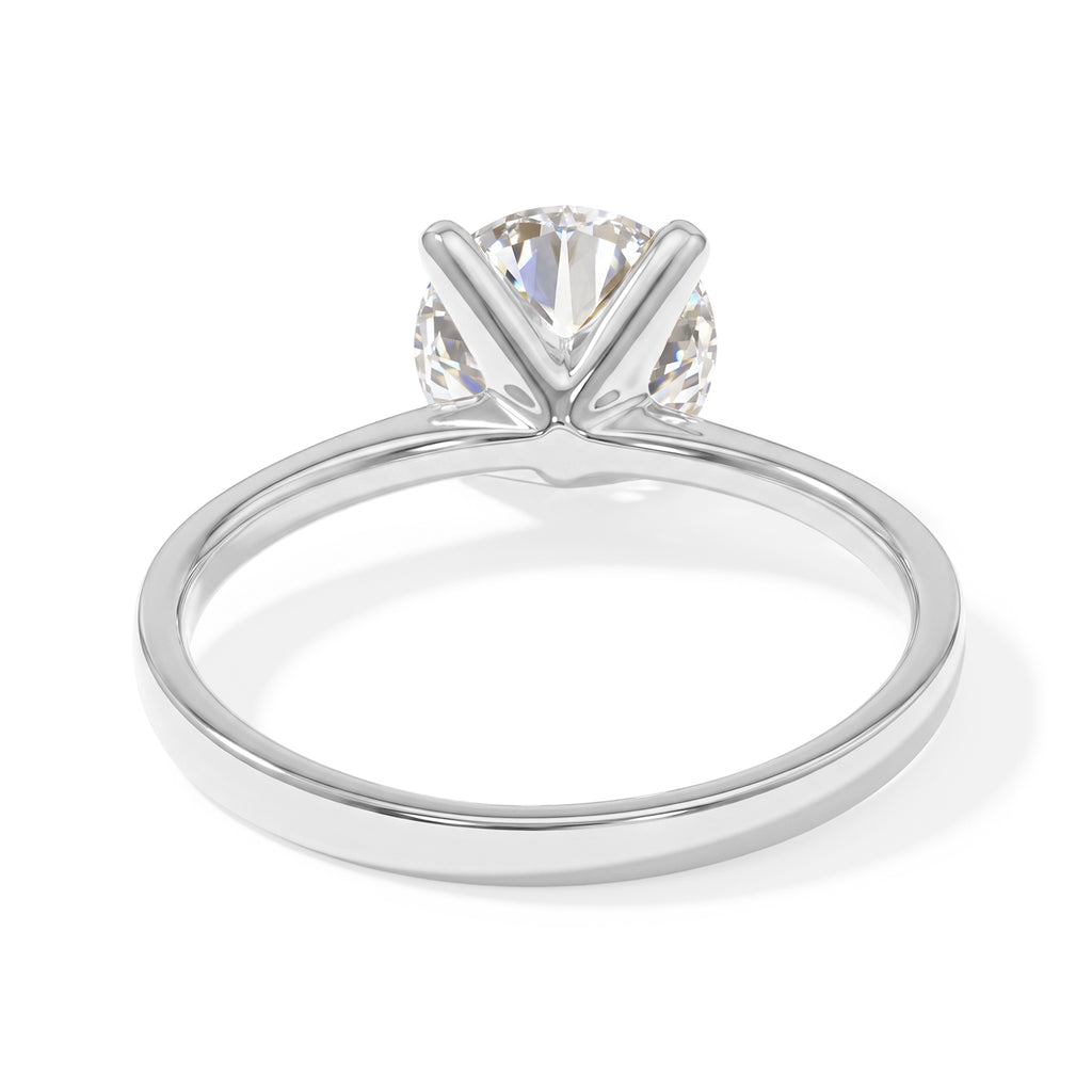 D'Joy - Moissanite (VS) Solitaire Ring in Platinum Overlay Sterling Silver 2.00 Ct._8762872_4