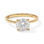 D'Joy -  Moissanite (VS) Solitaire Ring in 18K Vermeil Yellow Gold Plated Sterling Silver 2.00 Ct._8762876