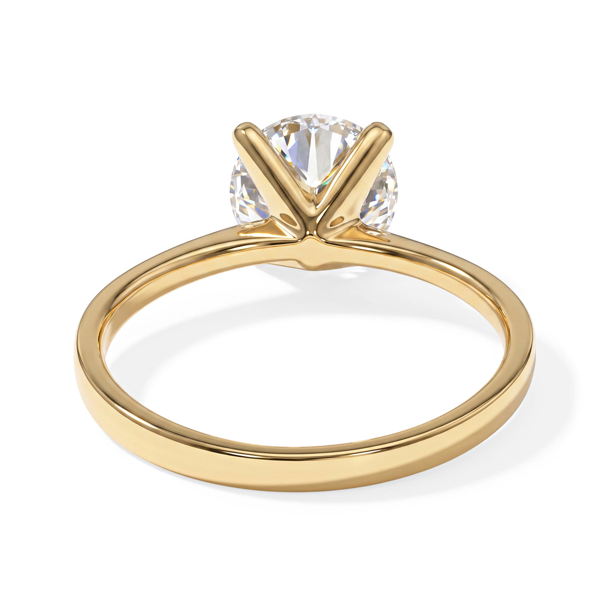 D'Joy -  Moissanite (VS) Solitaire Ring in 18K Vermeil Yellow Gold Plated Sterling Silver 2.00 Ct. 8762876 4