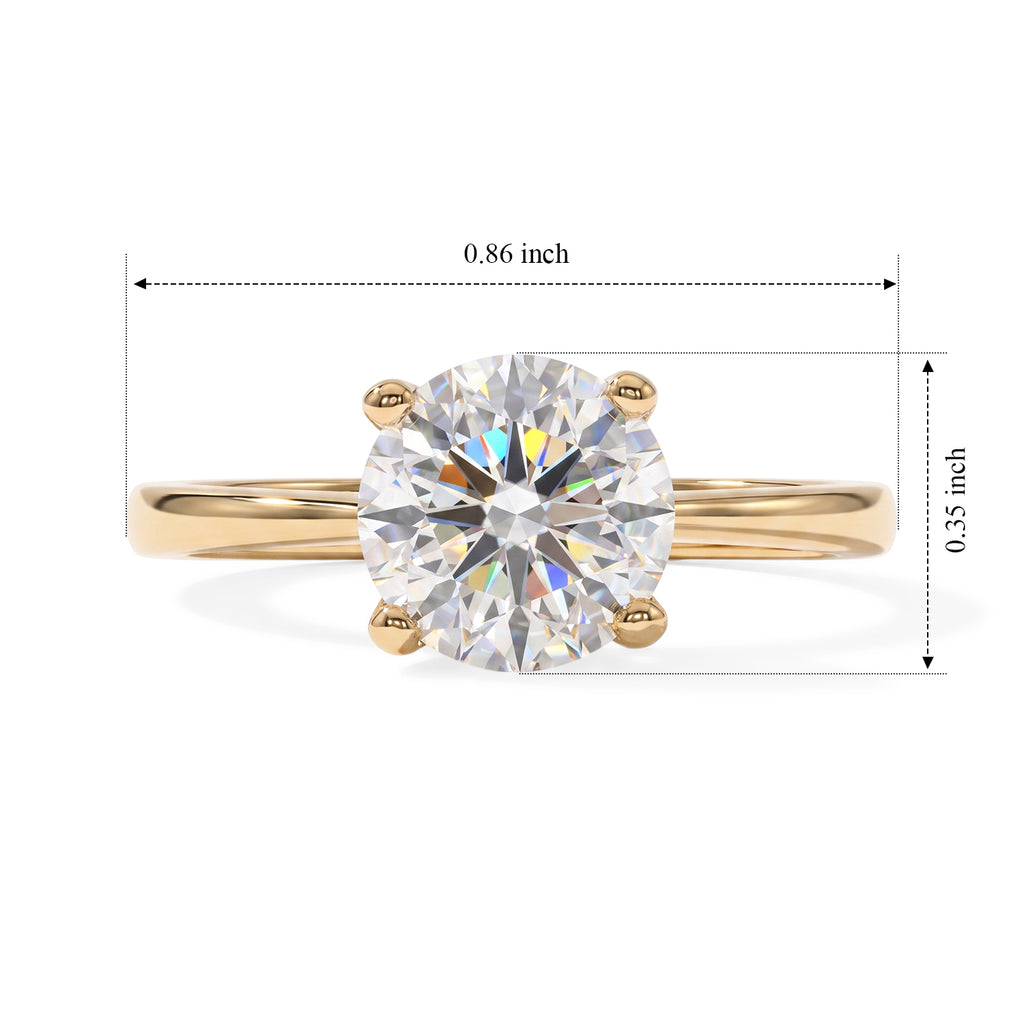 D'Joy -  Moissanite (VS) Solitaire Ring in 18K Vermeil Yellow Gold Plated Sterling Silver 2.00 Ct._8762876_5