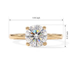D'Joy -  Moissanite (VS) Solitaire Ring in 18K Vermeil Yellow Gold Plated Sterling Silver 2.00 Ct._8762876_5