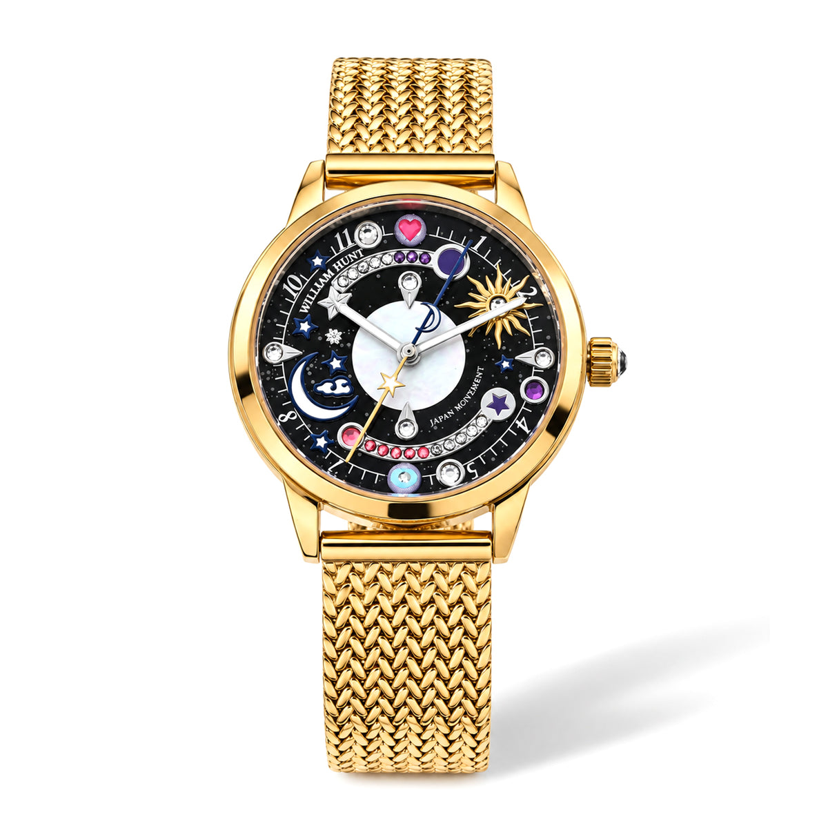 William Hunt Multi Color Cubic Zirconia Watch Pure White Stainless Steel  0.500  Ct. 8763240 0