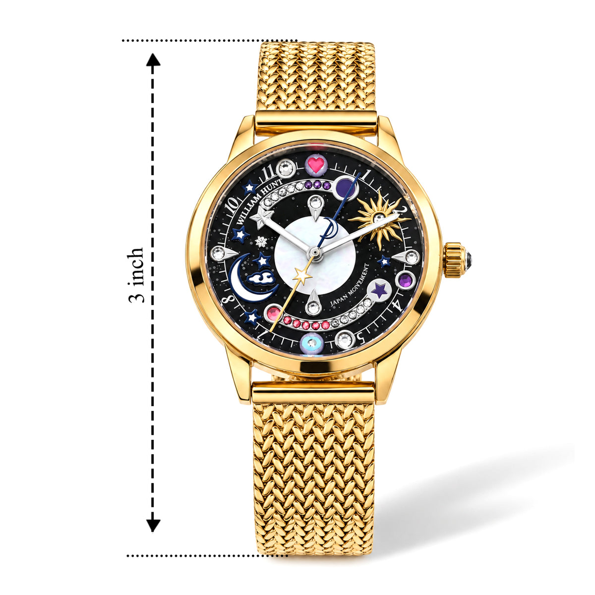 William Hunt Multi Color Cubic Zirconia Watch Pure White Stainless Steel  0.500  Ct. 8763240 7