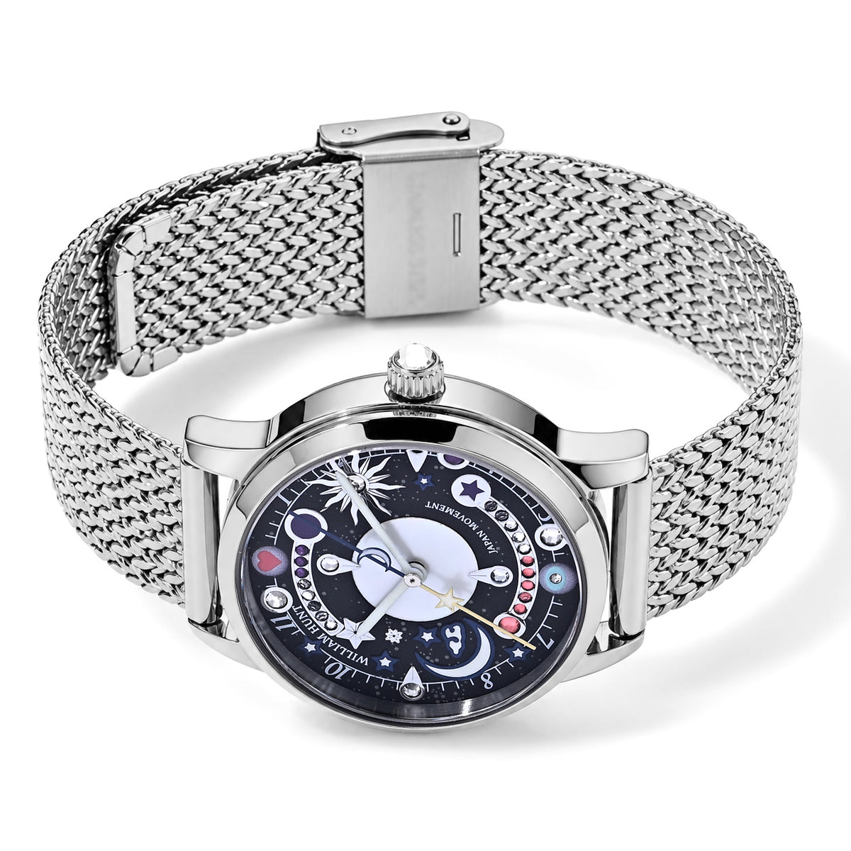William Hunt Multi Color Cubic Zirconia Watch Pure White Stainless Steel  0.500  Ct. 8763269 3