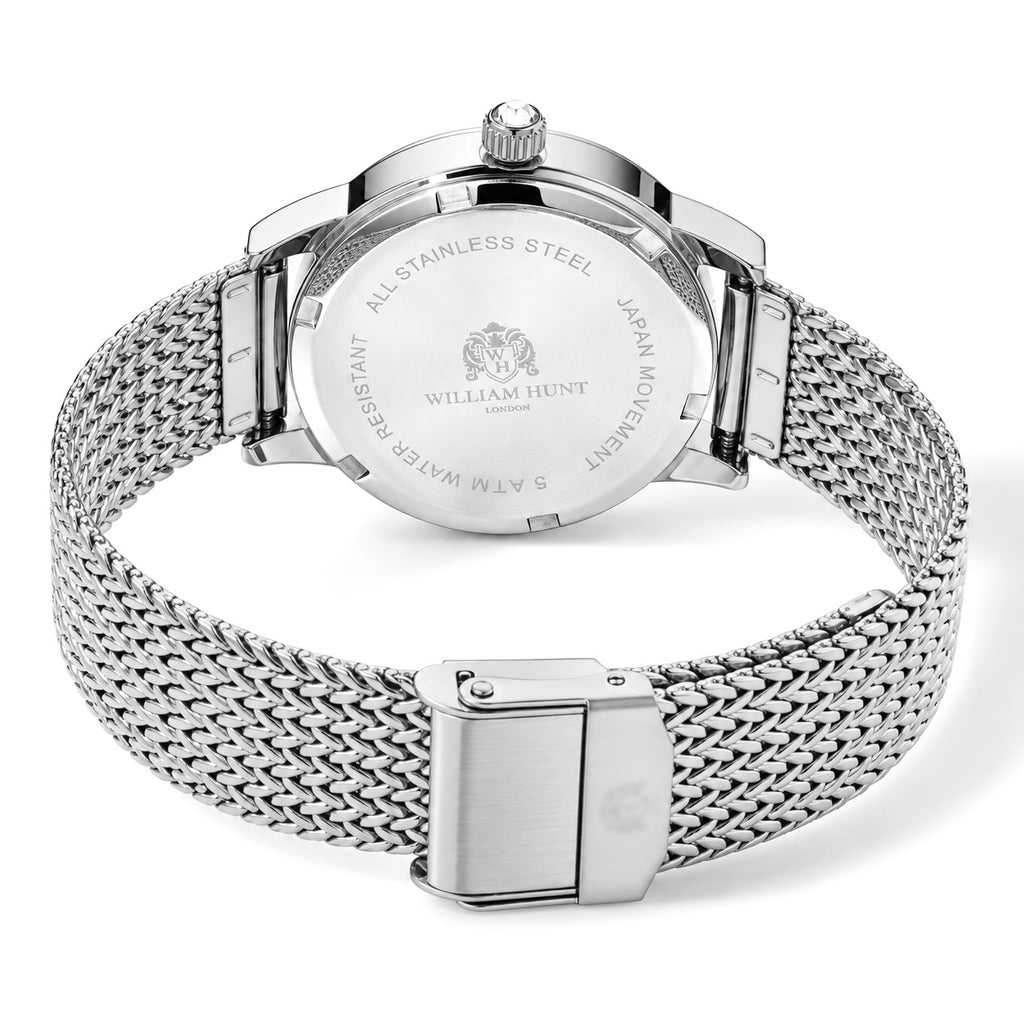 William Hunt Multi Color Cubic Zirconia Watch Pure White Stainless Steel  0.500  Ct._8763269_5