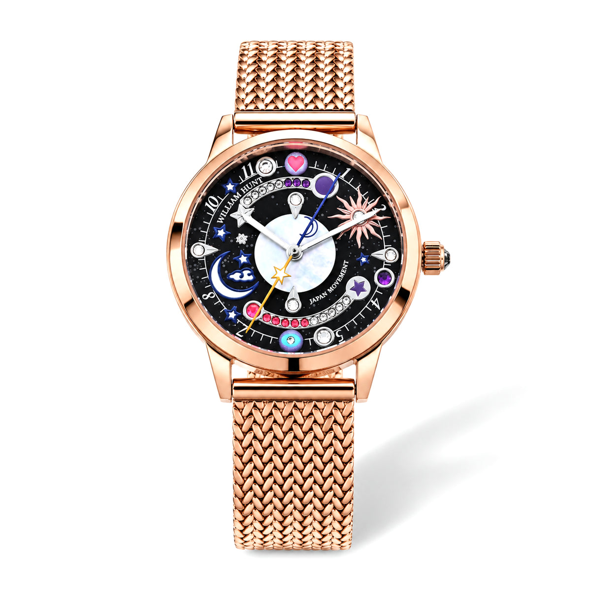 William Hunt Multi Color Cubic Zirconia Watch Pure White Stainless Steel  0.500  Ct. 8763270 0