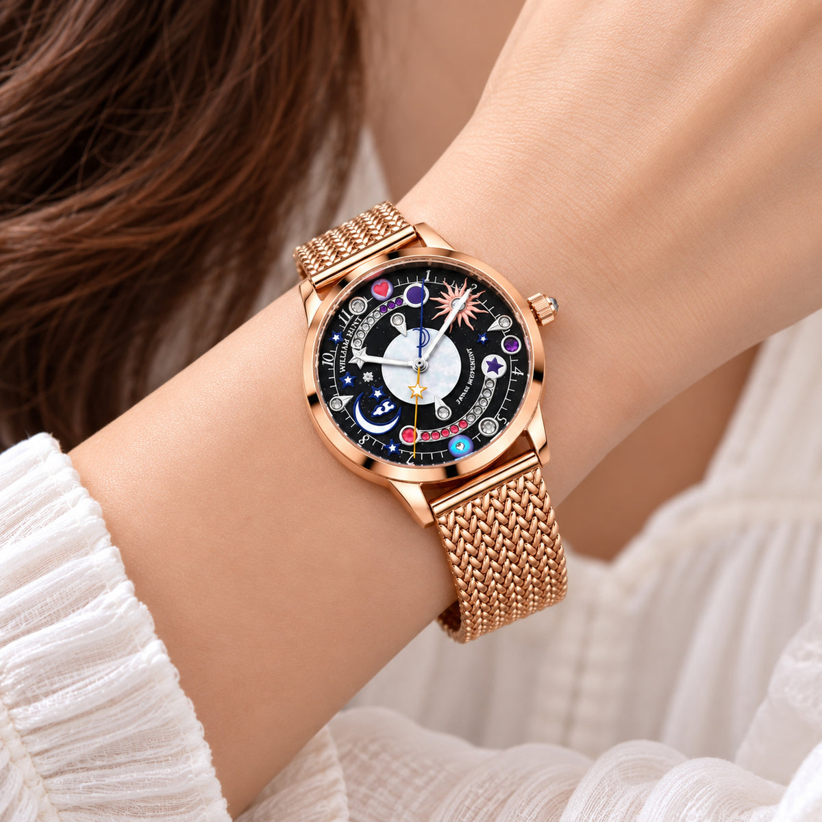 William Hunt Multi Color Cubic Zirconia Watch Pure White Stainless Steel  0.500  Ct. 8763270 1
