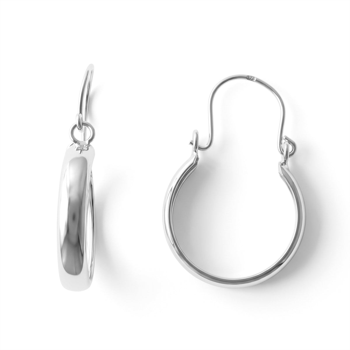Sterling Silver Hoop Earring with Clasp 8763485 0