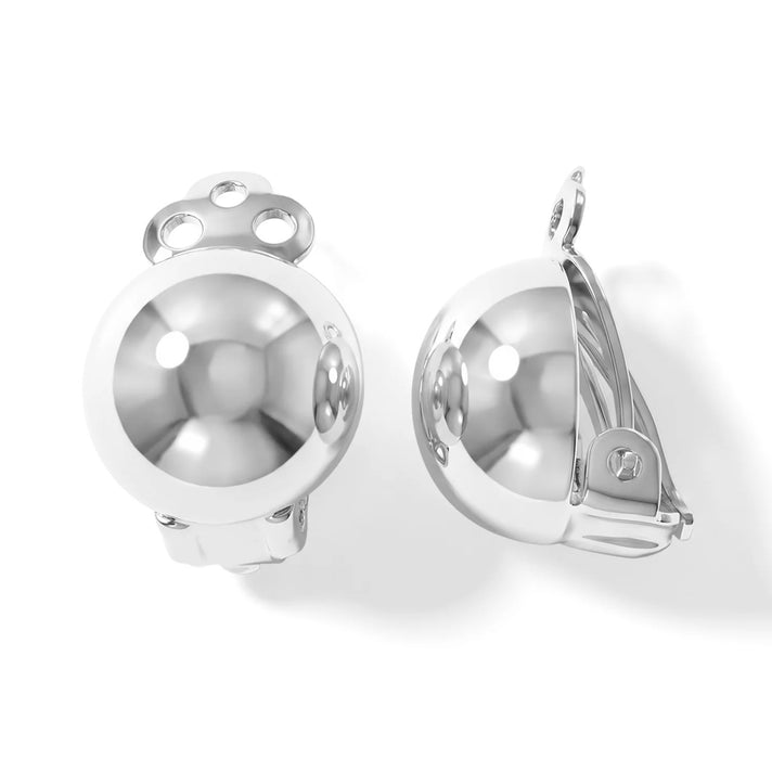 Close Out Deal - Sterling Silver Half Ball Stud Earring with Clasp 8763490 1