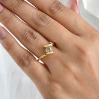 D'Joy - AAA Turkizite Solitaire Bypass Ring in Yellow Gold Plated Sterling Silver_8763513_1
