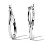 Sterling Silver Hoop Earring with Clasp_8763520