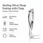 Sterling Silver Hoop Earring with Clasp_8763520_6