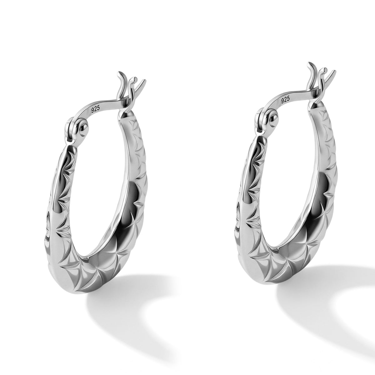 Sterling Silver Hoop Earring with Clasp 8763522 0