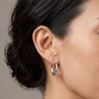 Sterling Silver Hoop Earring with Clasp_8763522_1