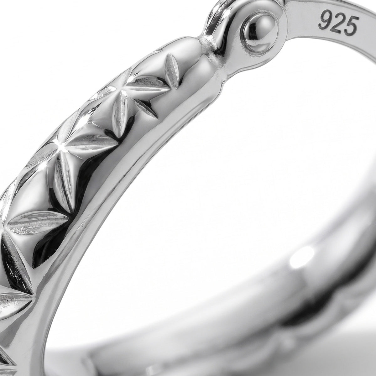 Close Out Deal - Sterling Silver Hoop Earring with Clasp 8763522 5