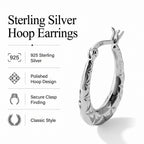 Close Out Deal - Sterling Silver Hoop Earring with Clasp_8763522_8