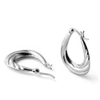 Sterling Silver Hoop Earring with Clasp_8763523_2