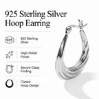 Sterling Silver Hoop Earring with Clasp_8763523_5