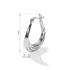 Sterling Silver Hoop Earring with Clasp_8763523_6