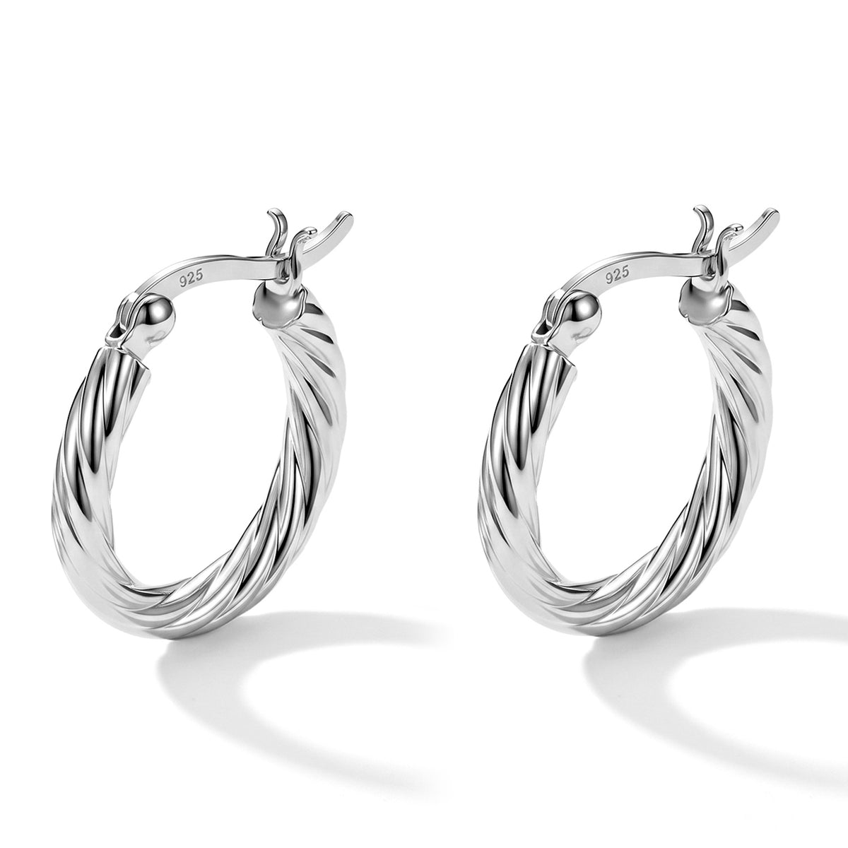 Sterling Silver Hoop Earring with Clasp 8763524 0