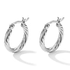 Sterling Silver Hoop Earring with Clasp_8763524
