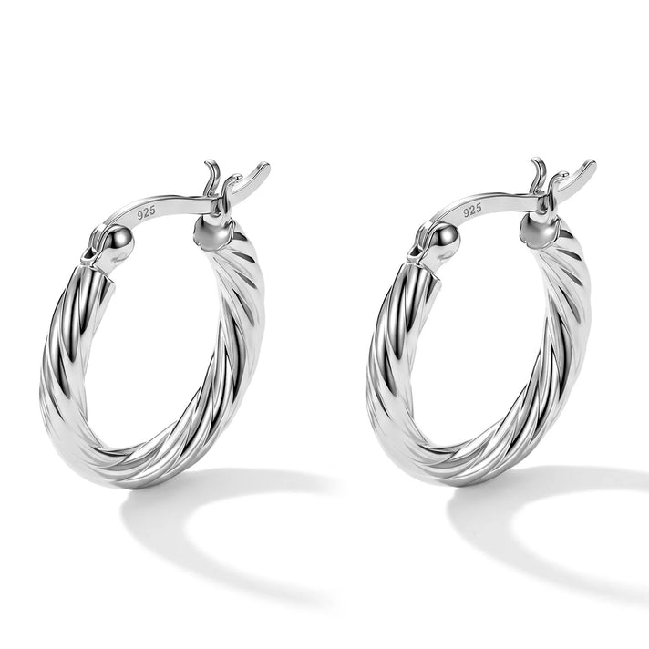 Sterling Silver Hoop Earring with Clasp 8763524 1