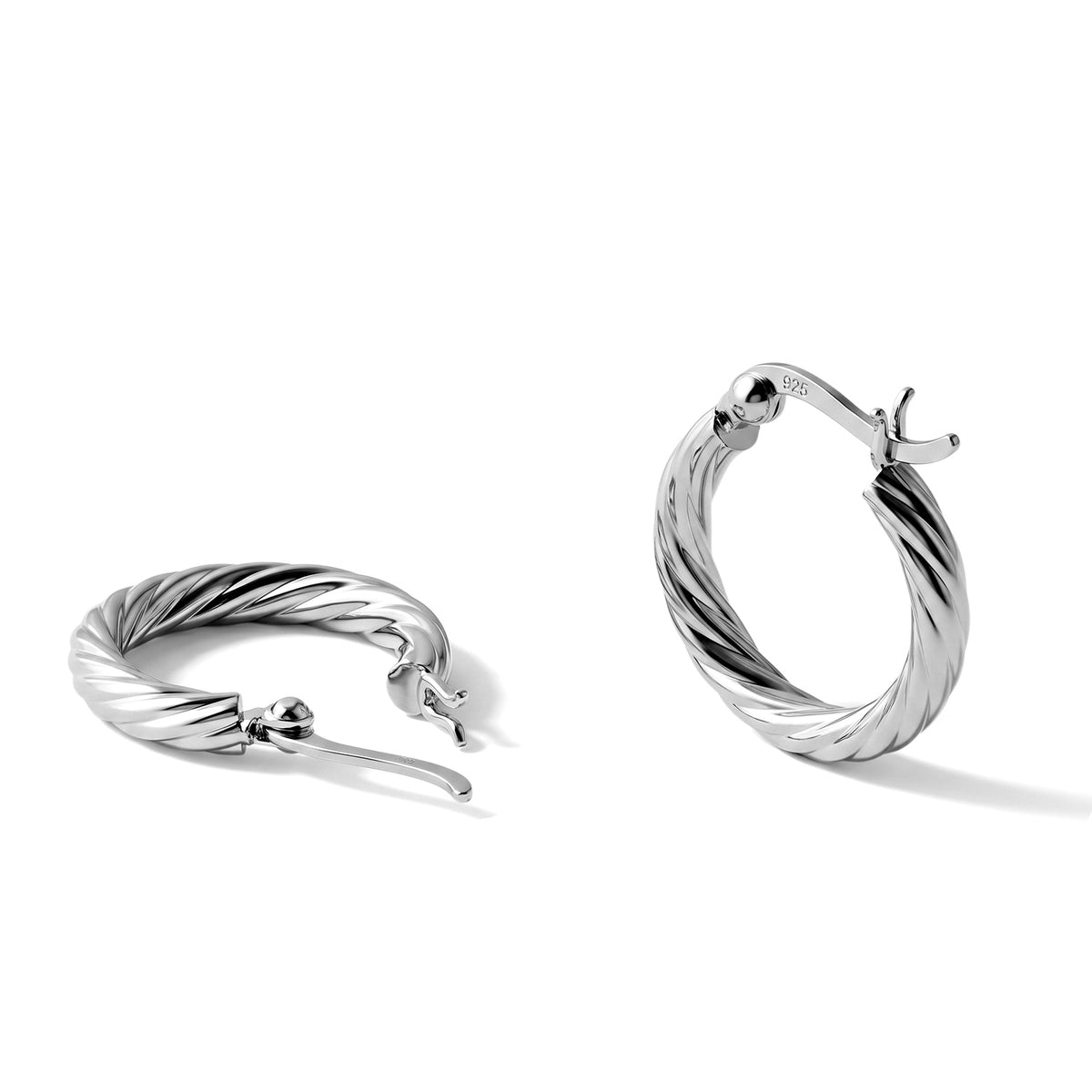 Sterling Silver Hoop Earring with Clasp 8763524 2