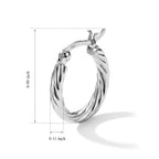 Sterling Silver Hoop Earring with Clasp_8763524_3