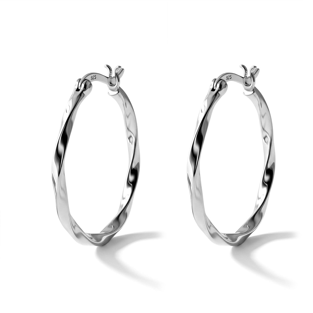 Sterling Silver Hoop Earring with Clasp 8763525 0