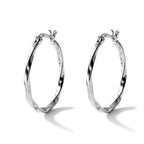 Sterling Silver Hoop Earring with Clasp_8763525