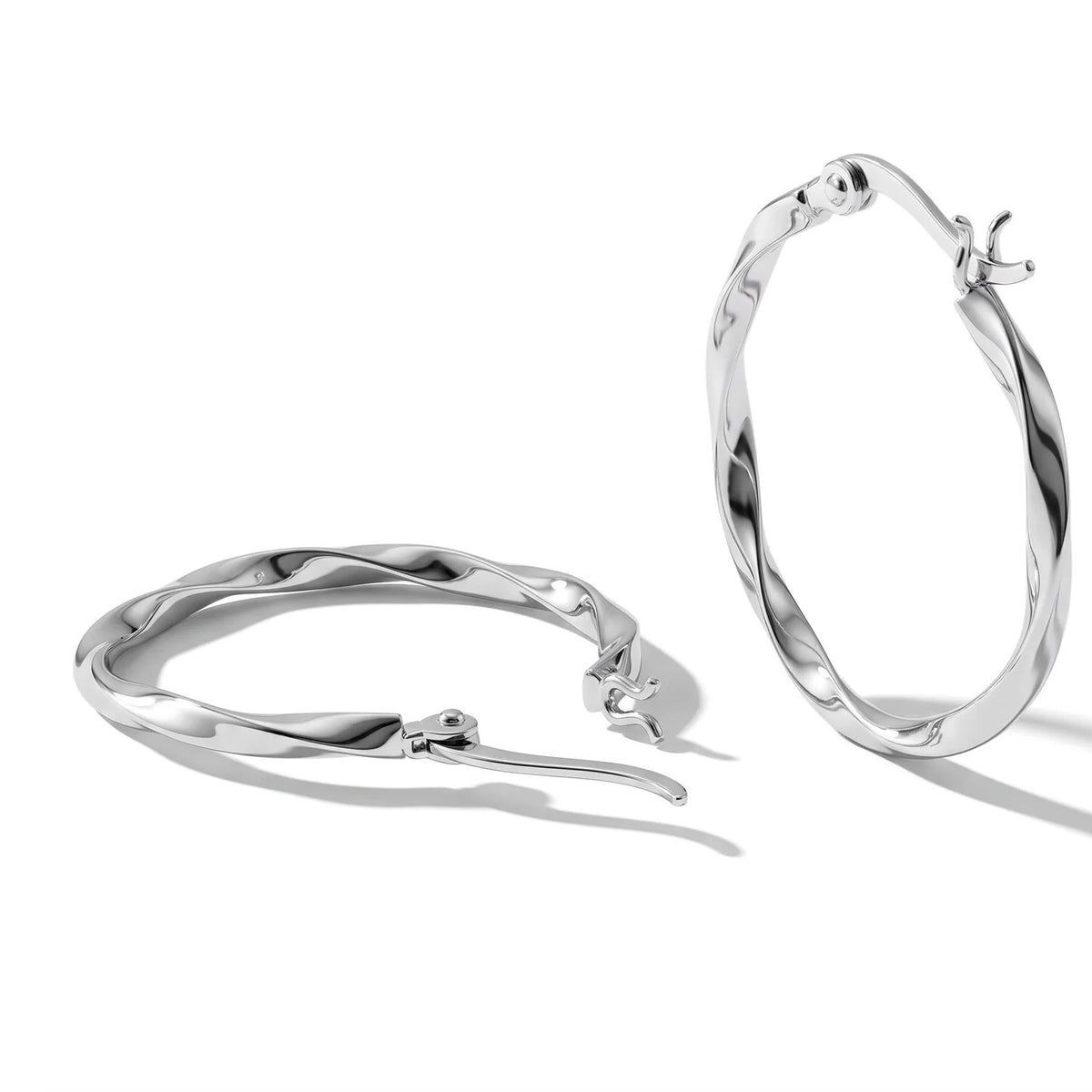 Sterling Silver Hoop Earring with Clasp 8763525 5
