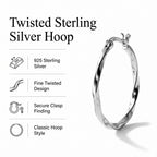 Sterling Silver Hoop Earring with Clasp_8763525_5