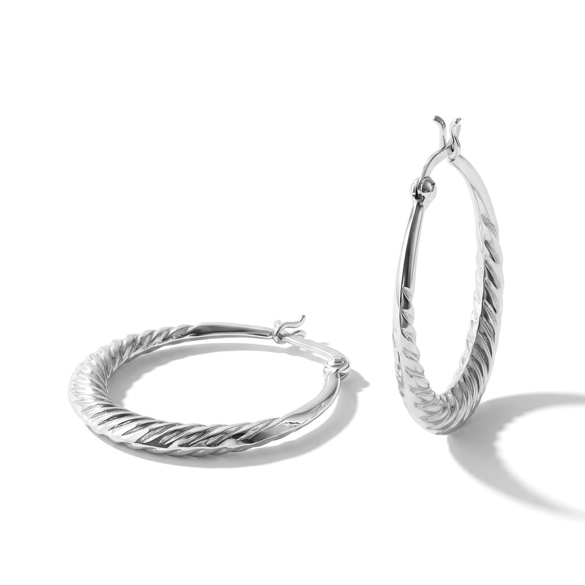 Sterling Silver Hoop Earring with Clasp 8763526 0