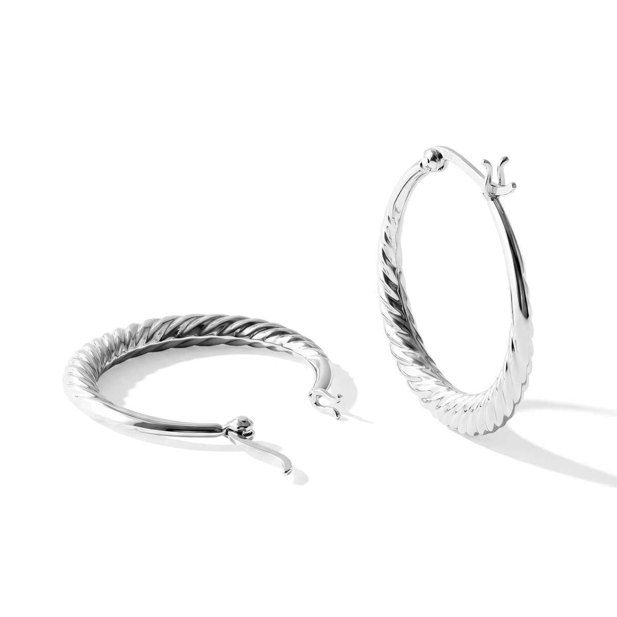 Sterling Silver Hoop Earring with Clasp 8763526 2