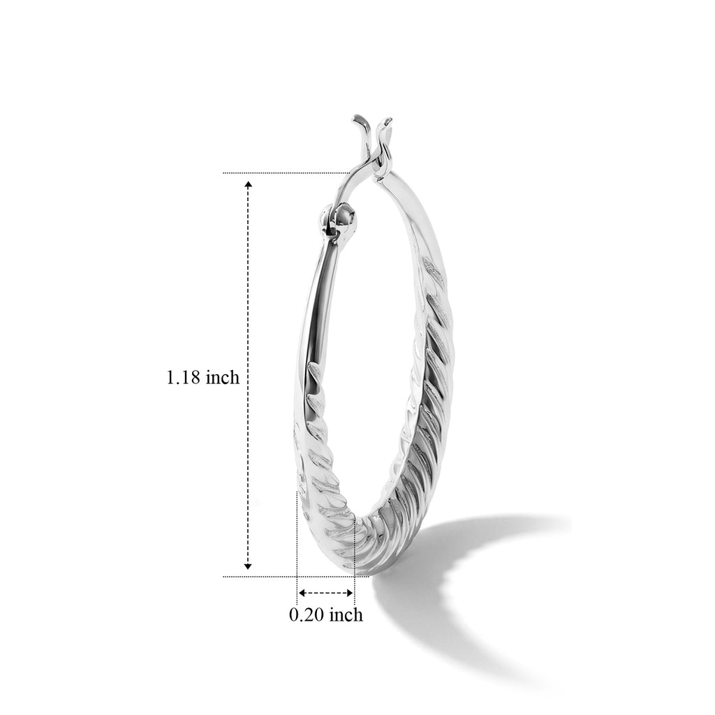 Sterling Silver Hoop Earring with Clasp_8763526_3