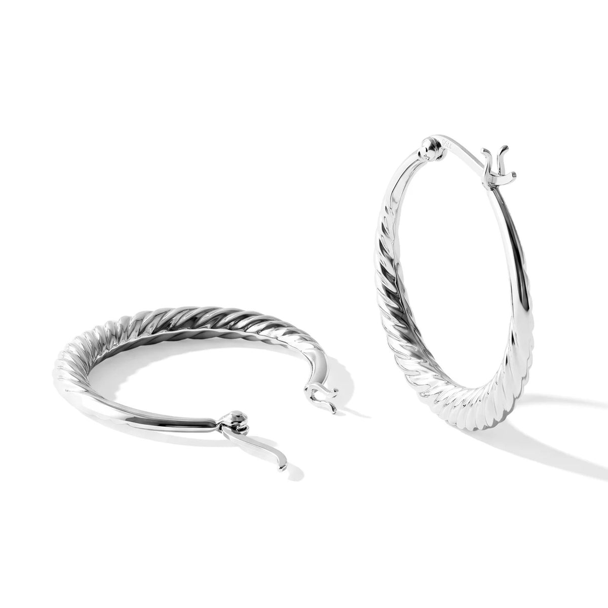 Sterling Silver Hoop Earring with Clasp 8763526 5