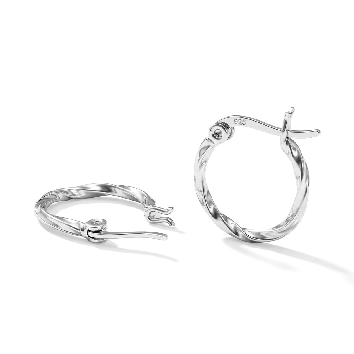 Sterling Silver Hoop Earring with Clasp 8763544 2