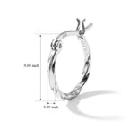 Sterling Silver Hoop Earring with Clasp_8763544_3