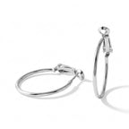 Sterling Silver Hoop Earring with Clasp_8763545