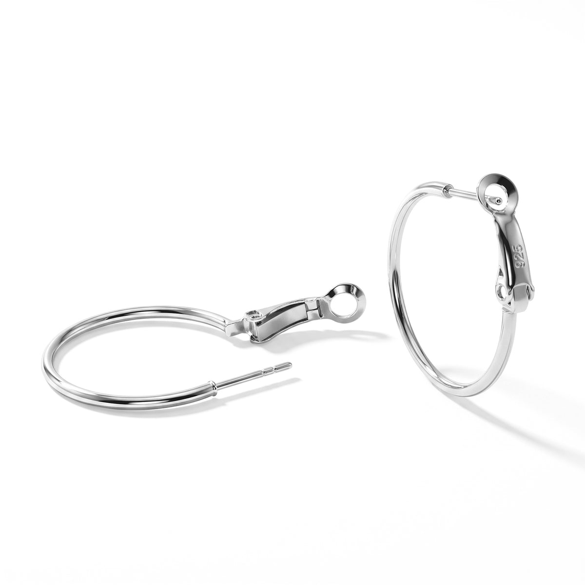 Sterling Silver Hoop Earring with Clasp 8763545 2