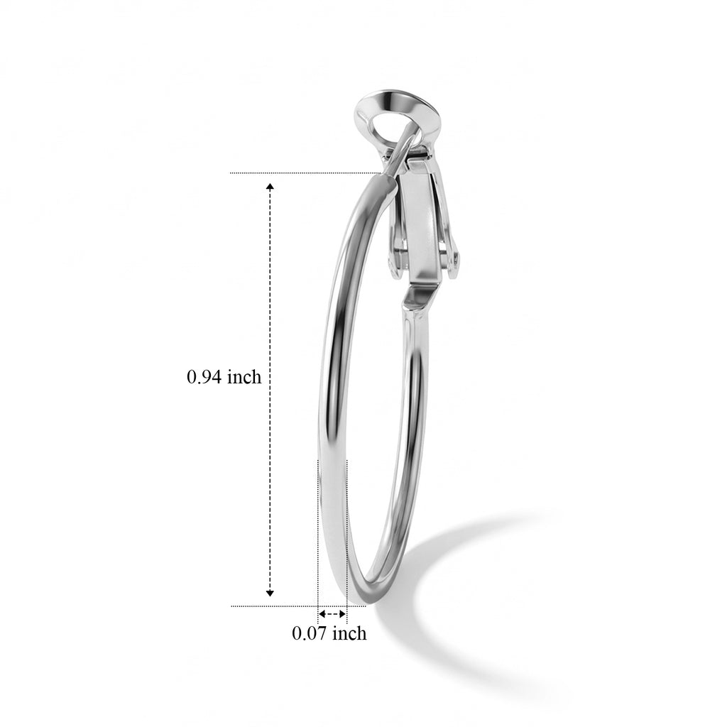 Sterling Silver Hoop Earring with Clasp_8763545_3