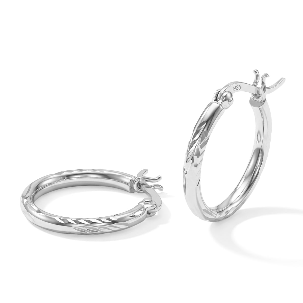 Sterling Silver Hoop Earring with Clasp 8763548 0