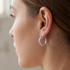 Sterling Silver Hoop Earring with Clasp_8763548_1