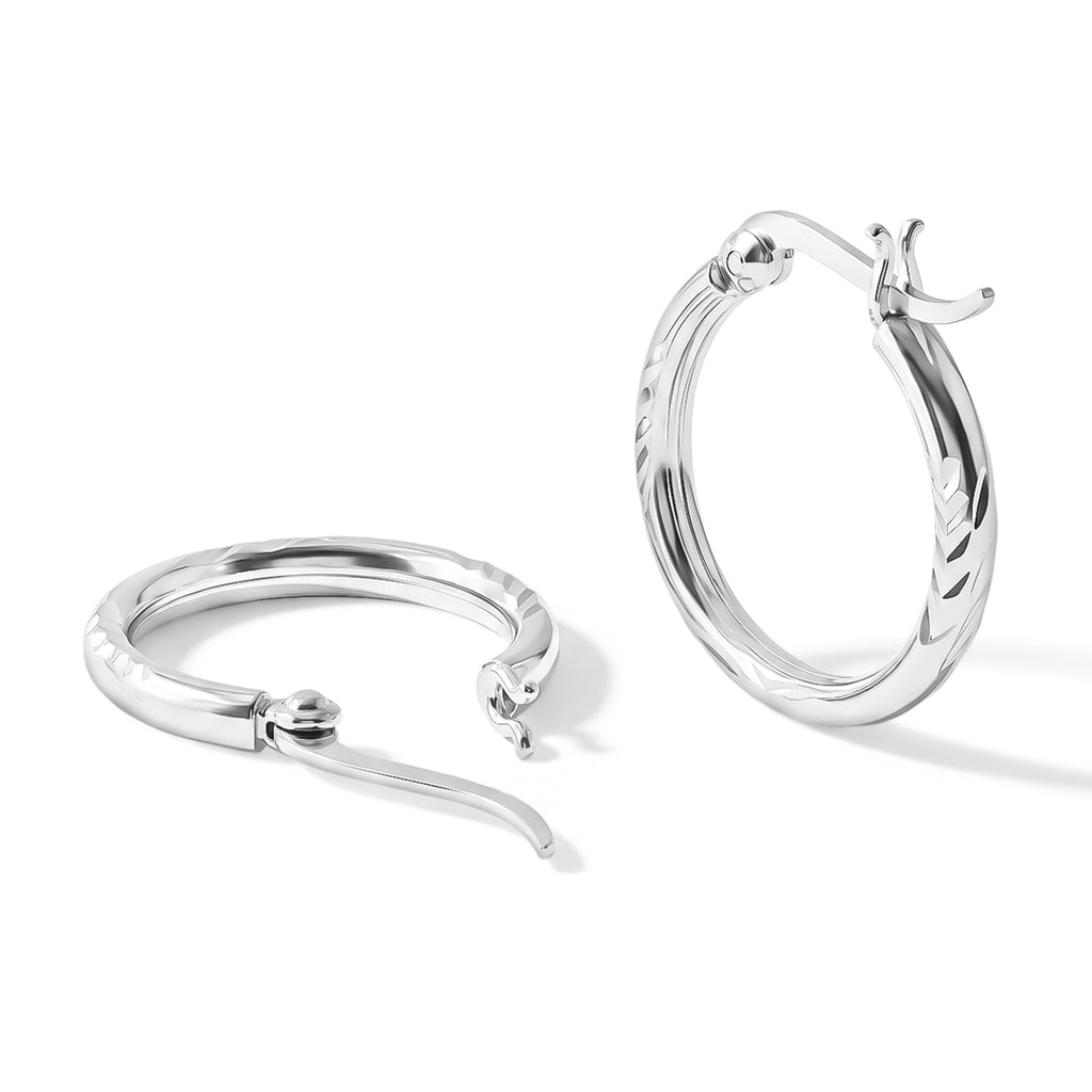 Sterling Silver Hoop Earring with Clasp_8763548_3